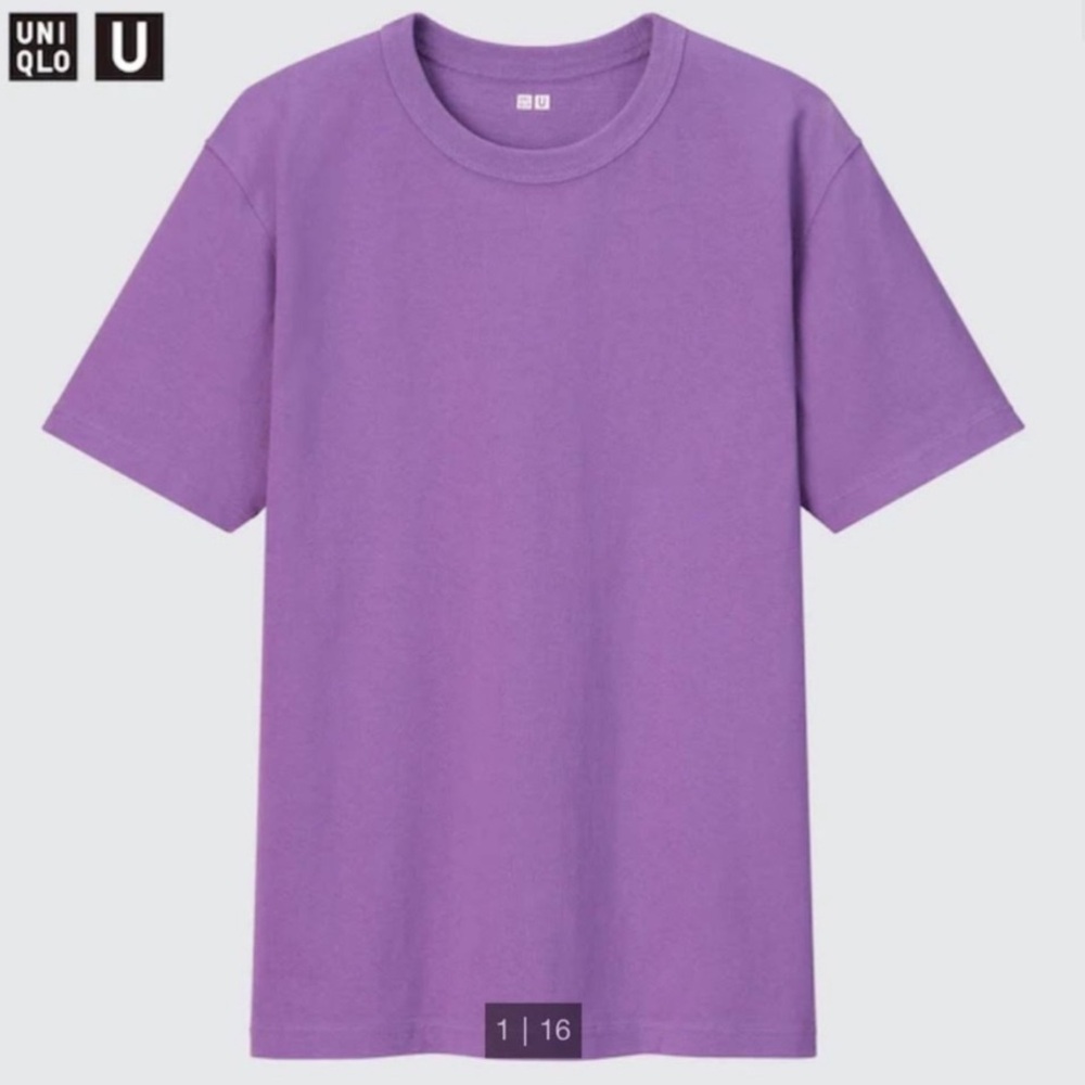 NWT Uniqlo Women's 100% Cotton Purple Short Sleeve T-Shirt